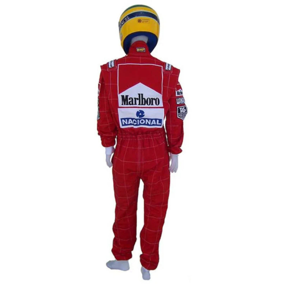 Ayrton Senna Embroidered Fan Race Suit