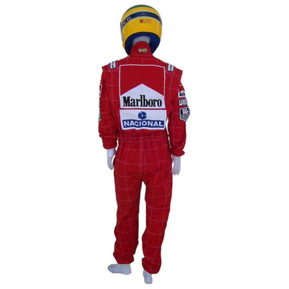 Ayrton Senna Embroidered Fan Race Suit