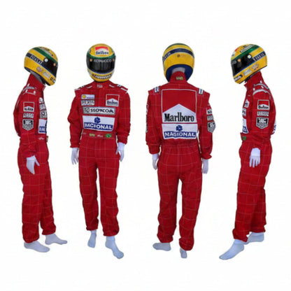 Ayrton Senna Embroidered Fan Race Suit