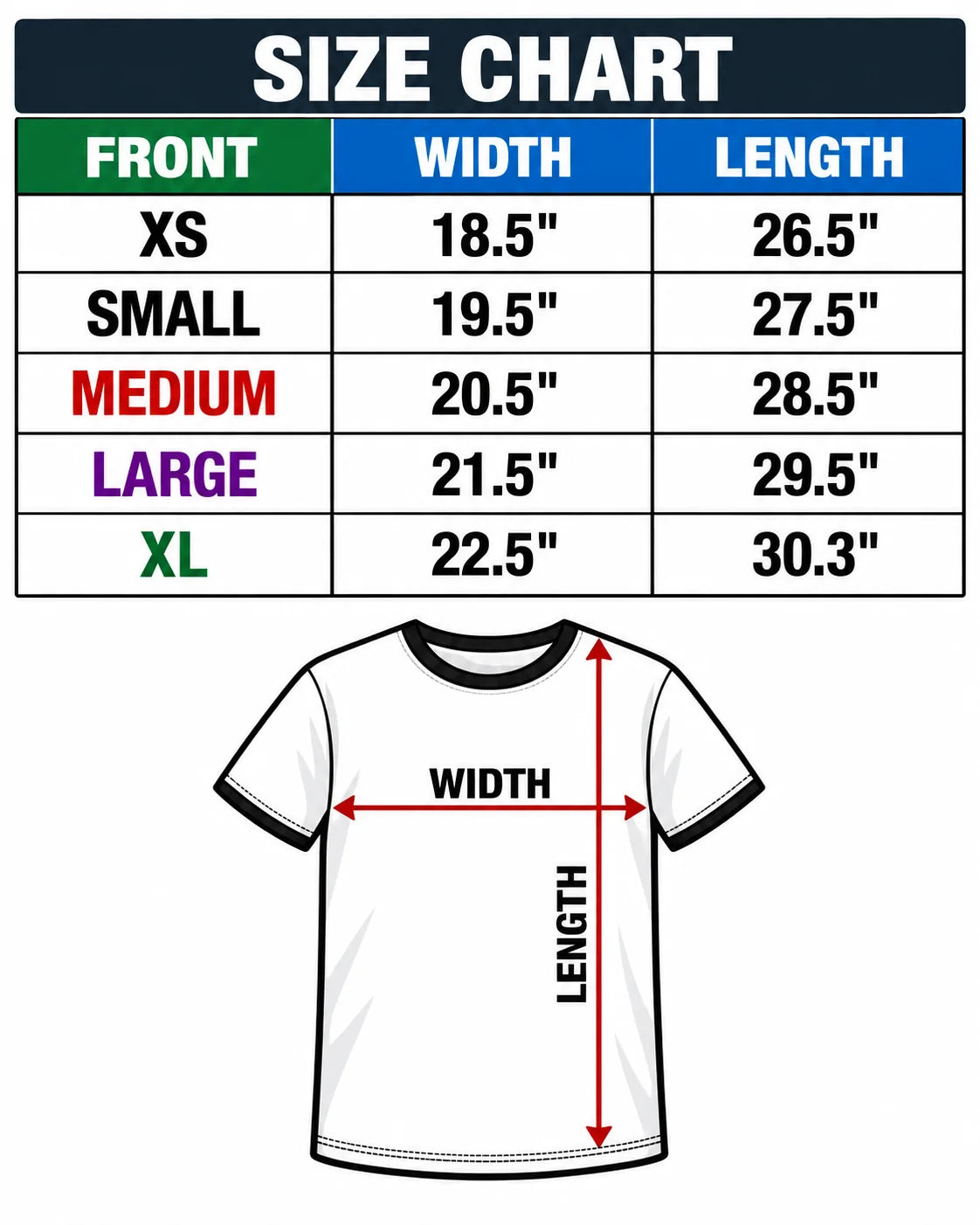 Size chart for 2026 Compression Shirt